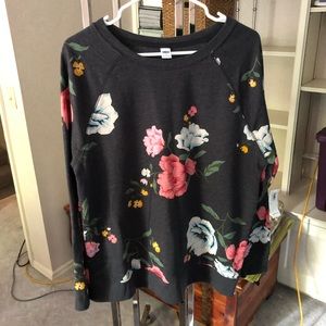 NWT Old Navy Floral Sweatshirt, size large